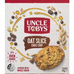Photo of Uncle Tobys Choc Chip Oat Slice 4 Pack 140g