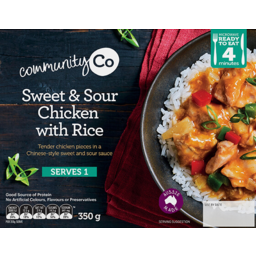 Photo of Comm Co Sweet & Sour Chicken with Rice 350gm