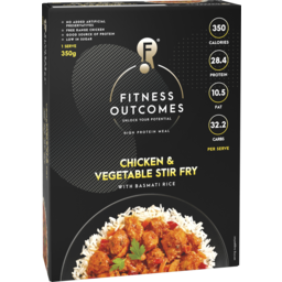 Photo of Fitness Outcomes Frozen Chicken & Vegetable Stir Fry With Basmati Rice 350g