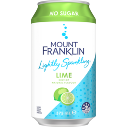 Photo of Mt. Franklin Mount Franklin Lightly Sparkling Water Lime Can 375ml