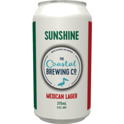 Photo of Coastal Brewing Sunshine Mexican Lager Can 375ml