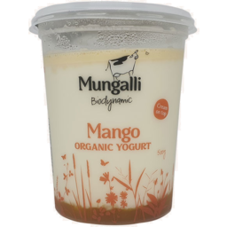 Photo of Mungalli Creek Biodynamic Yoghurt Mango 500g