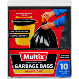 Photo of Multix Drawtight Extra Wide Extra Large Garbage Bags