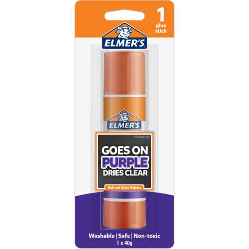 Ryan's IGA Mt Clear - Elmers Glue Stick Goes on Purple Dries Clear 40g