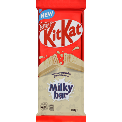 Nestle Kit Kat Chocolate Block Milkybar White Chocolate 160g - Click ...