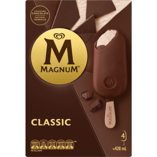 Magnum Classic 4 Pack 428ml - Bellingen IGA