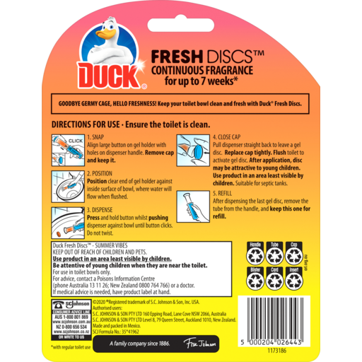 Duck Fresh Discs Lavender Stick On Toilet Cleaner 6 Pack, Household  Cleaning Agents, Cleaning, Household