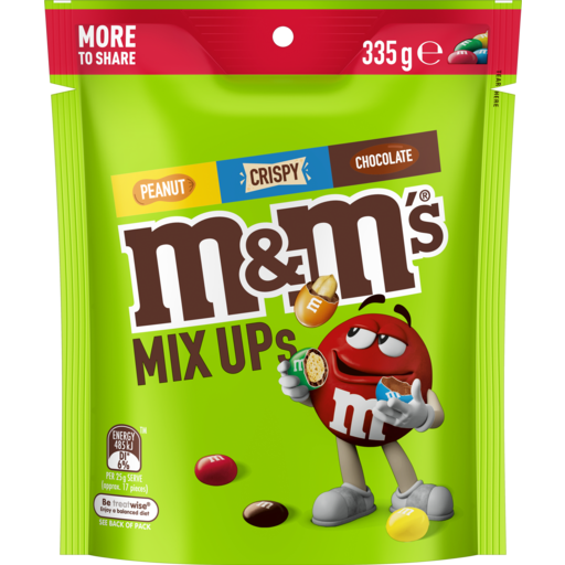 Chris' IGA - M&M'S MIX UPS Milk Chocolate, Peanut & Crispy 335g 335g