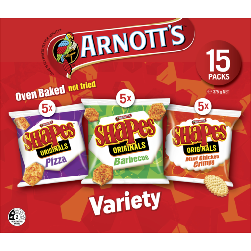Drakes Online Findon - Arnotts Shapes Variety Multipack 15 Pack 375g