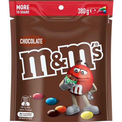 M&M's Milk Chocolate Snack & Share Party Bag 380g