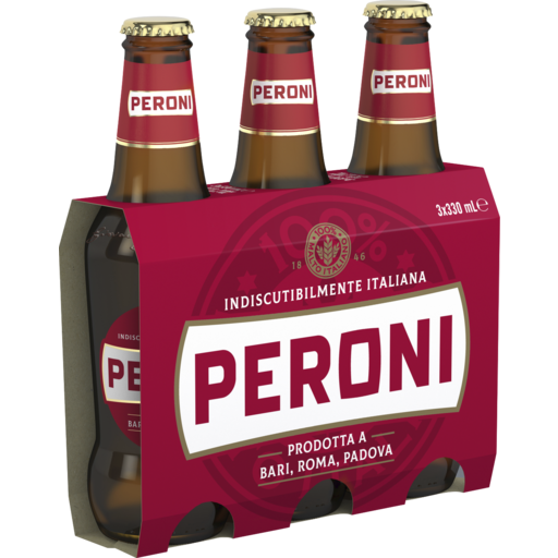 Peroni Red Bottles (3 330mL) - Bottlemart Ivanhoe
