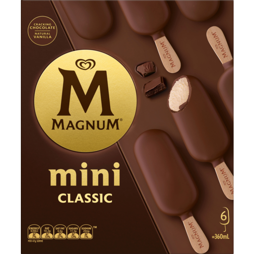Streets Magnum Classic Mini Ice Creams 6 Pack 360mL | Drakes Online ...