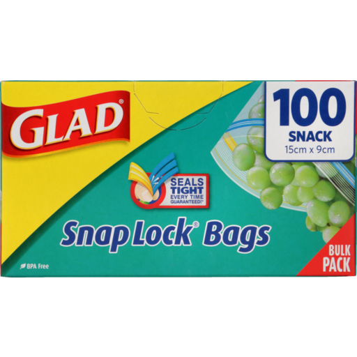 FreshChoice Barrington - Glad Snap Lock Snack Bags 100 Pack