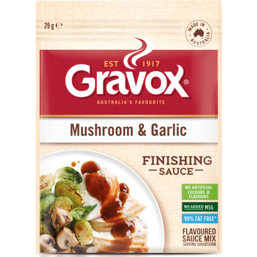 SUPA IGA Blaxland - Gravox Mushroom & Garlic Finishing Sauce Mix 29g