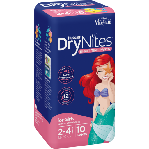 FreshChoice Barrington - Huggies DryNites Night Time Pants for Girls 2-4  Years (13-20kg) 10 Pack