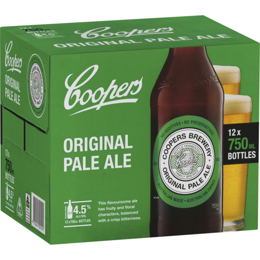 Coopers Original Pale Ale Tallie 12 Pack (12 * 750ml) - Harry Brown ...