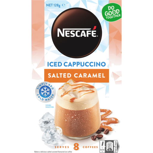 Drakes Online Woodcroft - Nescafe Salted Caramel Iced Cappuccino Coffee  Sachet 8 Pack 128g