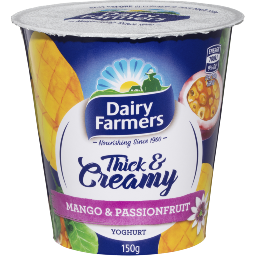Dairy Farmers Thick & Creamy Yoghurt Mango & Passionfruit 150g ...