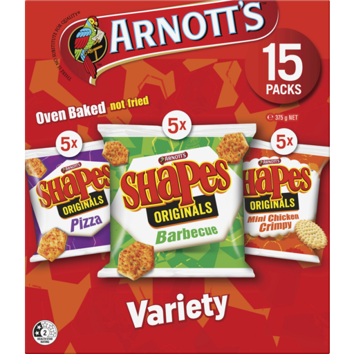 Drakes Online Findon - Arnotts Shapes Variety Multipack 15 Pack 375g