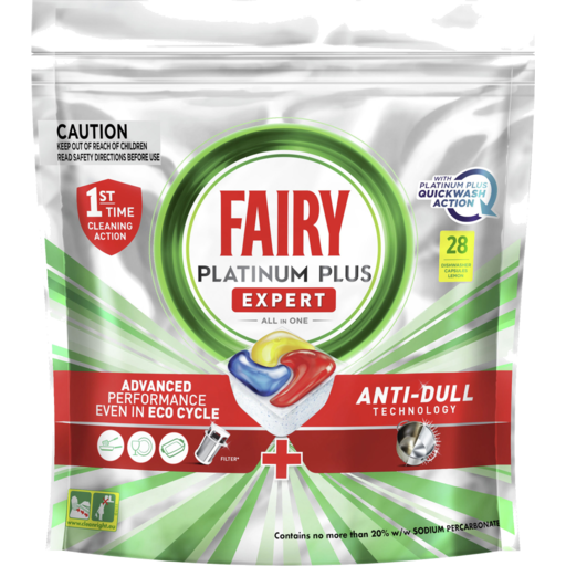 Ryan's IGA Mt Clear - FAIRY PLATINUM PLUS EXPERT ALL IN ONE Automatic Dishwasher  Tablets 28 count