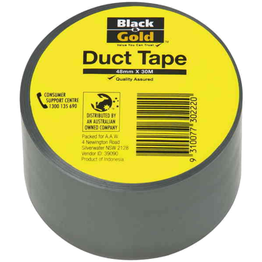 FoodWorks Griffith - Black & Gold Duct Tape 48x30