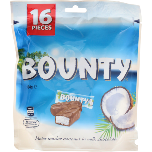 Bounty Milk Chocolate Bars 16 Pieces 164g - Shop online at IGA ...