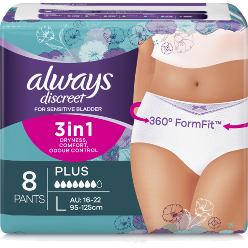 Tucker Fresh IGA Kinross - Always Discreet Plus Underwear 8 Large Pants For Bladder  Leaks and Adult Incontinence 7 drops