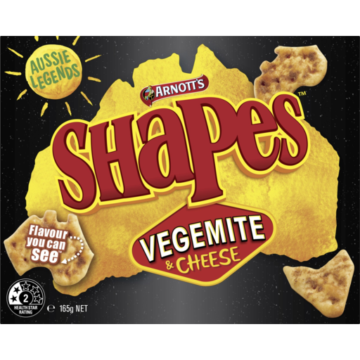 Drakes Online Findon - Arnotts Shapes Vegemite & Cheese 165g