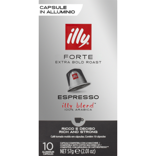 FreshChoice Merivale - illy FORTE Coffee Capsules - 10 Pack - Compatible  with your Nespresso® * Coffee Machines