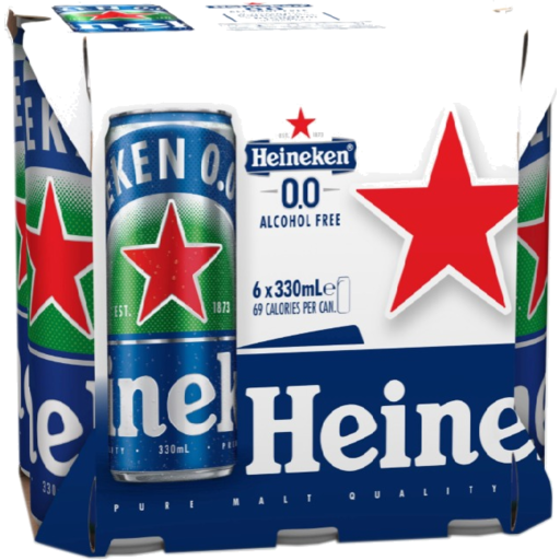 Heineken 0.0 Alcohol Free 6x330ml - Drakes Online Shopping | Findon
