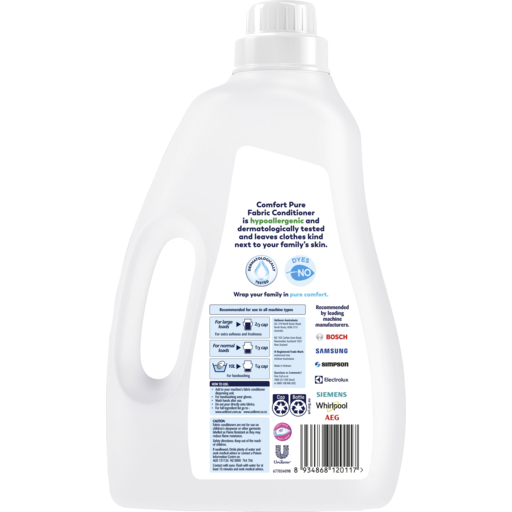 Drakes Online Findon - Comfort Pure Hypoallergenic Fabric Conditioner  Concentrated 2L