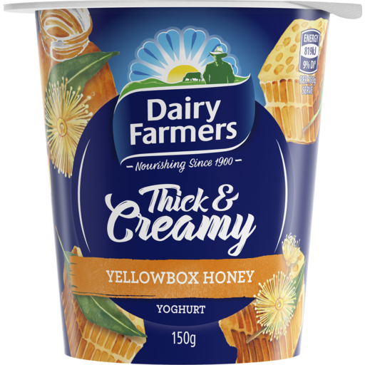 Dairy Farmers Thick & Creamy Yellow Box Honey Yoghurt 150g - Minlaton ...