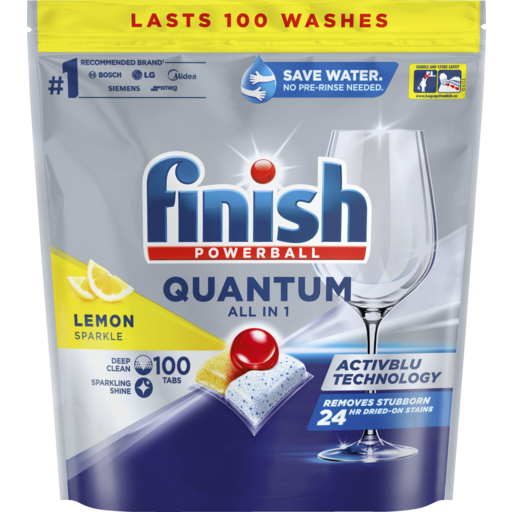 Drakes Online Findon - Finish Powerball Ultimate All In 1 Lemon Sparkle  Dishwasher Tablets 100 Pack