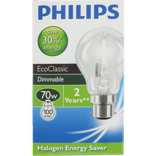 Voorstel Wees tevreden Mondwater Drakes Online Newton - Philips EcoClassic Dimmable Clear Bayonet Cap 70w  Light Globe Single Pack