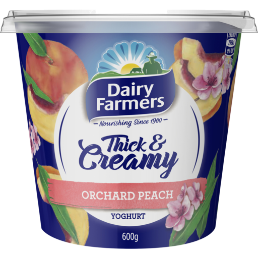Dairy Farmers Thick & Creamy Yoghurt Orchard Peach 600g - Jones & Co ...
