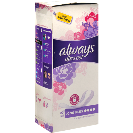 Marks Supa IGA - Always Discreet Long Plus 20 Liners For Bladder