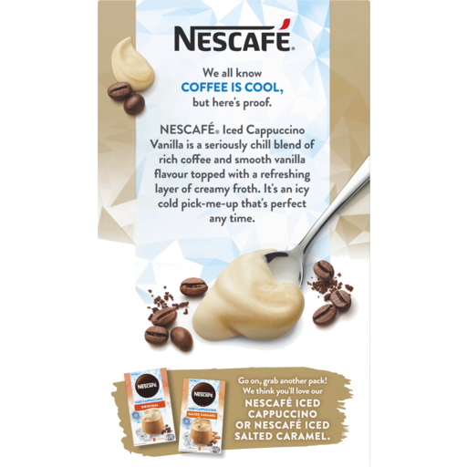 Nescafe Nescafé Iced Coffee Cappuccino Vanilla Flavour Sachets 8 Pack is  not halal