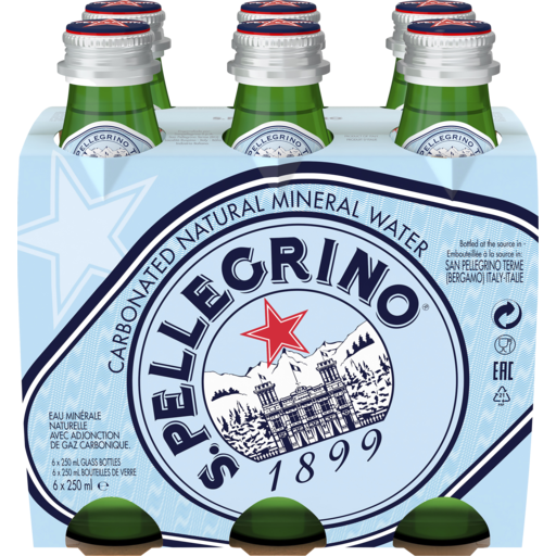 FreshChoice City Market - San Pellegrino Water Glass Bottle 6 Pack