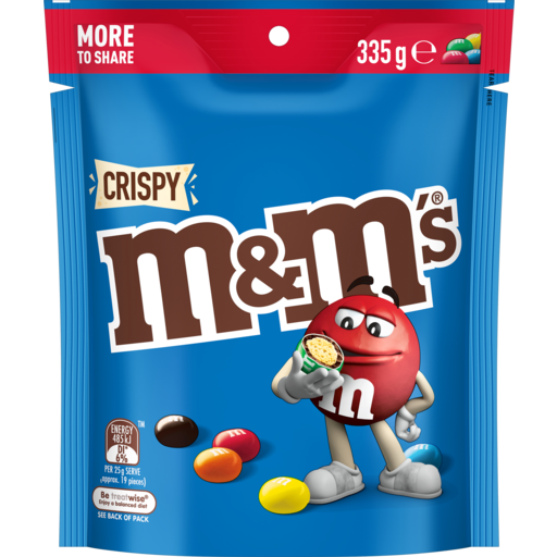 Chris' IGA - M&M'S Crispy Milk Chocolate Snack & Share Bag 335g 335g