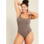 Photo of BOODY BASIC Ribbed Square Neck Bodysuit Taupe L