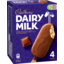 Photo of Cadbury Dairy Milk Ice Cream On Stick Vanilla 4 Pack