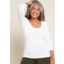 Photo of BOODY BAMBOO Womens 3/4 Sleeve Top White Xl