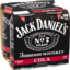Photo of Jack Daniel's Tennessee Whiskey & Cola Cans 4x375ml