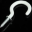 Photo of Cup Hook 50mm White Pk-2
