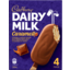 Photo of Cadbury Dairy Milk Caramello Ice Cream Sticks 4 Pack 360ml