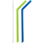 Photo of Little Mashies Straws - Silicone - Blue/Green & Cleaning Brush