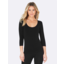 Photo of BOODY BAMBOO Womens 3/4 Scoop Top Black S