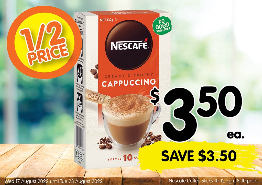 Image of Nescafe Coffee Sticks 10-12gm 8-10 pack at $3.50 each