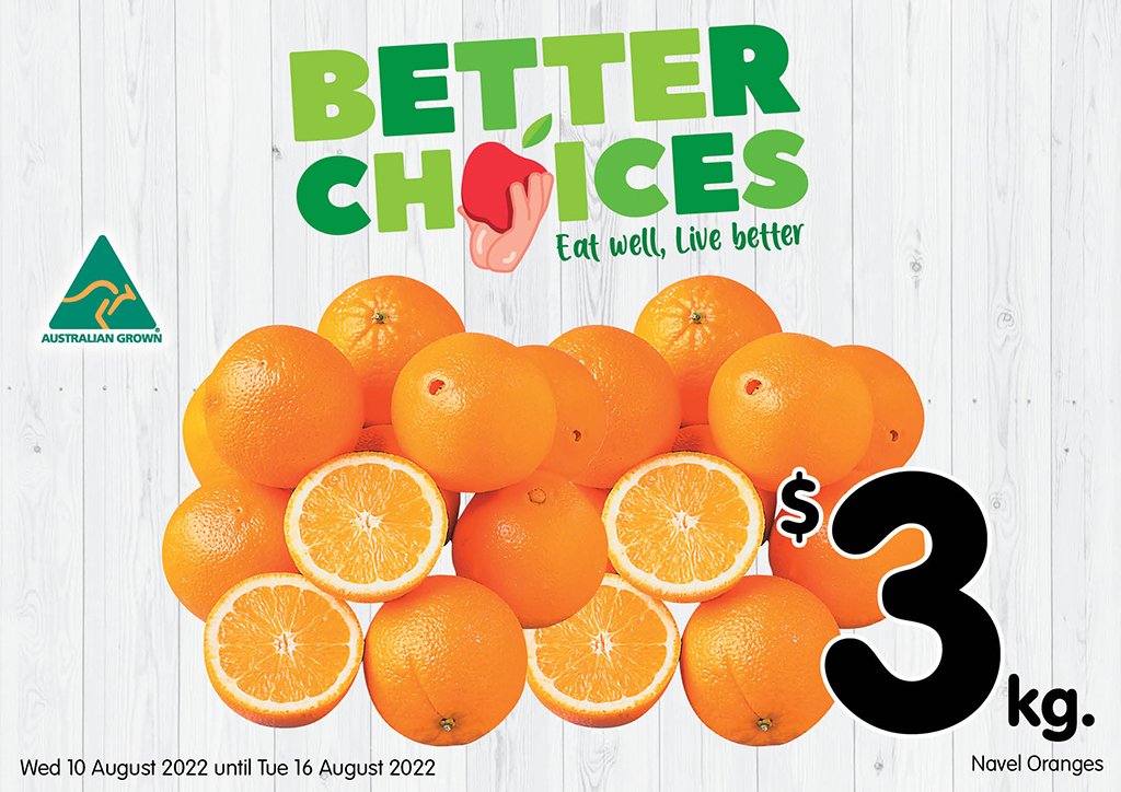 Image of Navel Oranges at $3.00kg