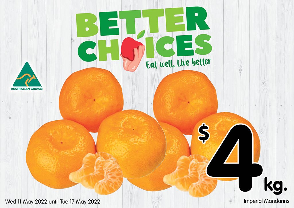 Image of Imperial Mandarins at $4.00 per kg